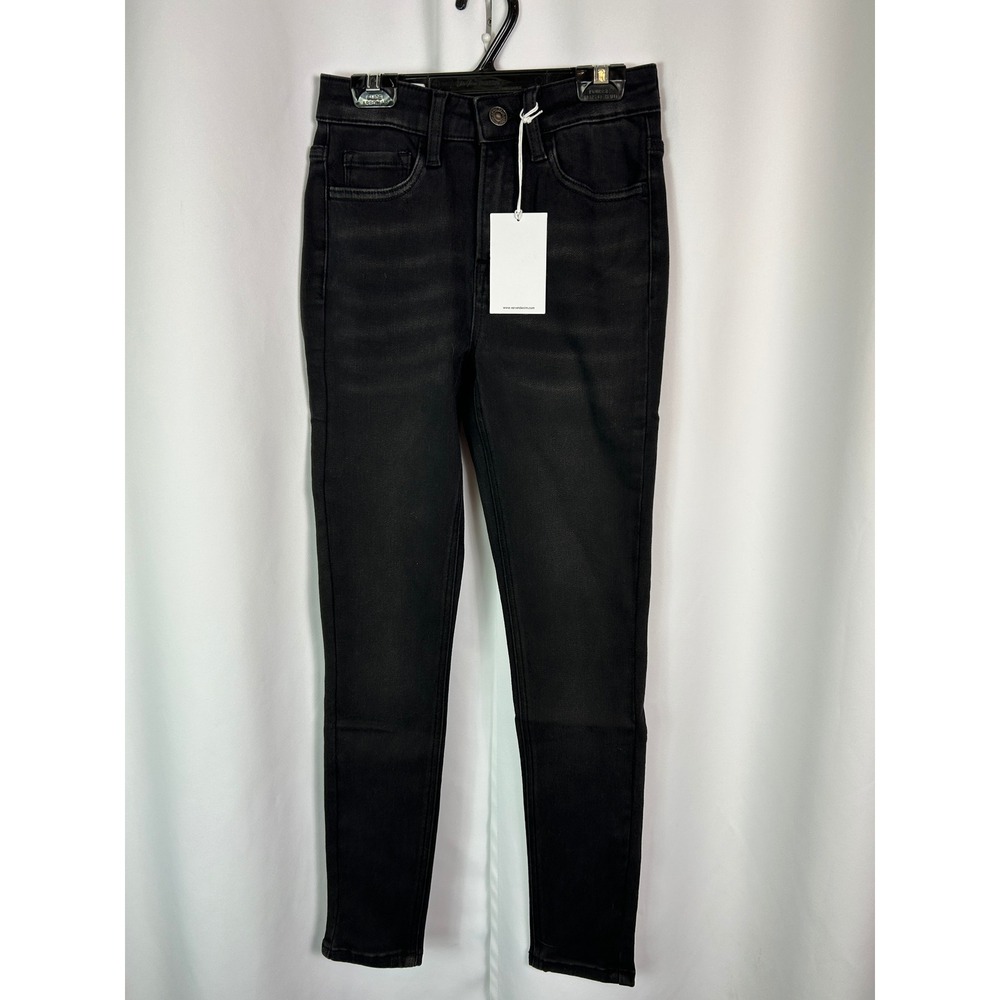 Vervet Haylie Black Solid Skinny Jeans High Rise Stretch Grunge Indie 24